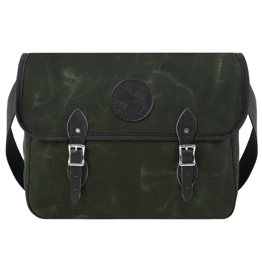 Duluth Pack 12 Liter Capacity Waxed Olive Drab Standard Book Bag - Flockneti