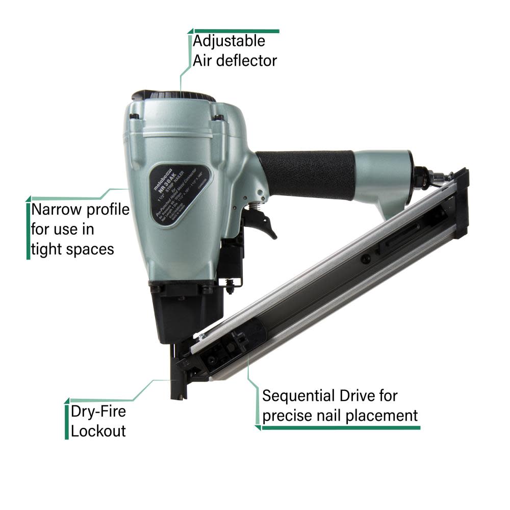 Metabo HPT 1-1/2 In. Strap-Tite Fastening System Strip Nailer - Flockneti