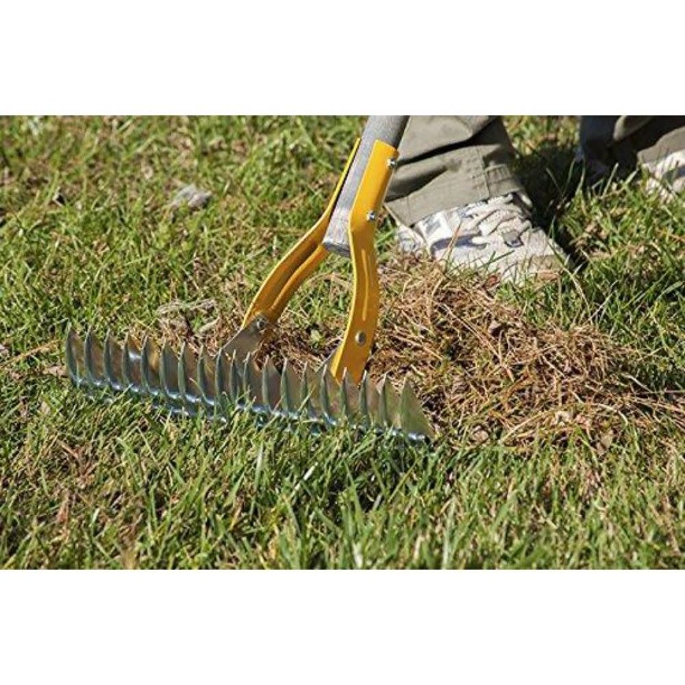 True Temper 15 in. Adjustable Thatch Rake with Cushion End Grip - Flockneti