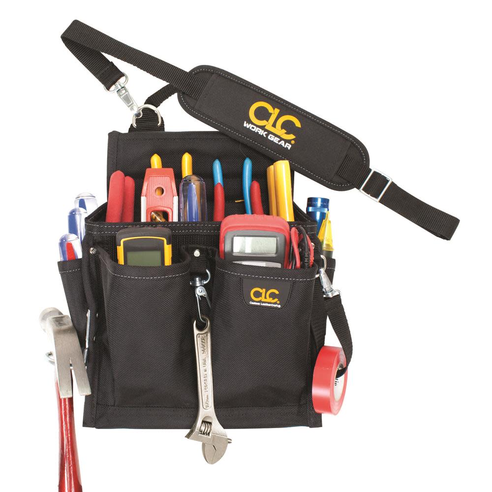 CLC 20 Pocket Electrical Tool Pouch With Strap - Flockneti