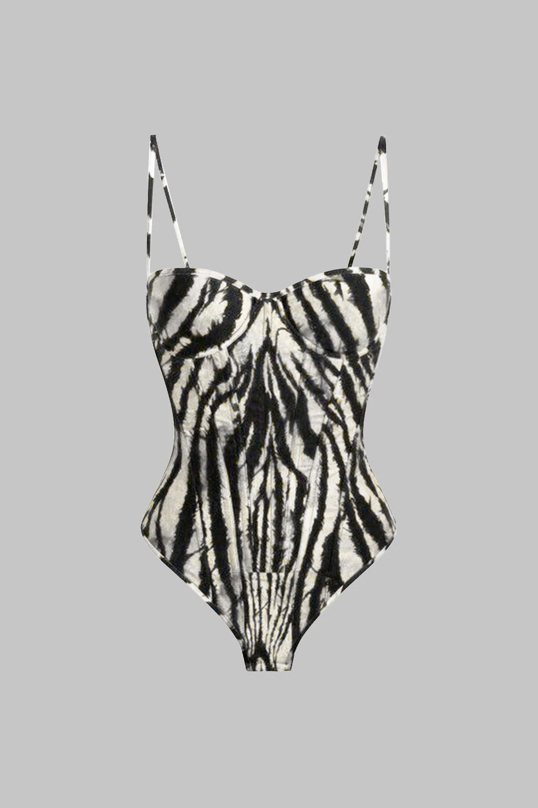 Leopard Print Slip Sleeveless Bodysuit - Flockneti