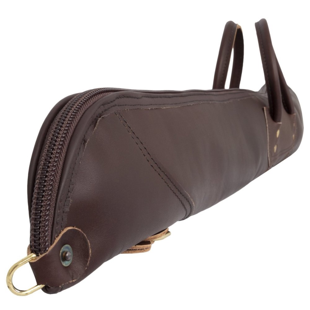 Duluth Pack 55 In. L Brown Smooth Leather Shotgun Case Without Scope - Flockneti
