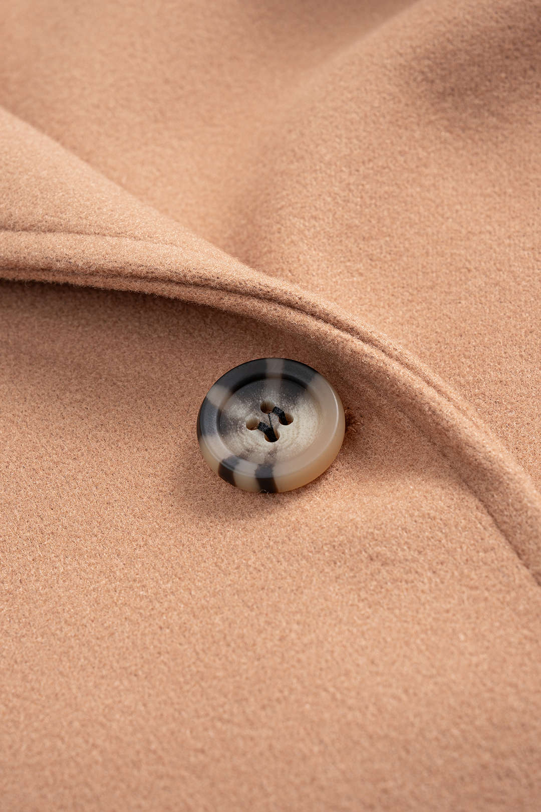 Lapel Short-Buttoned Long Sleeve Coat - Flockneti