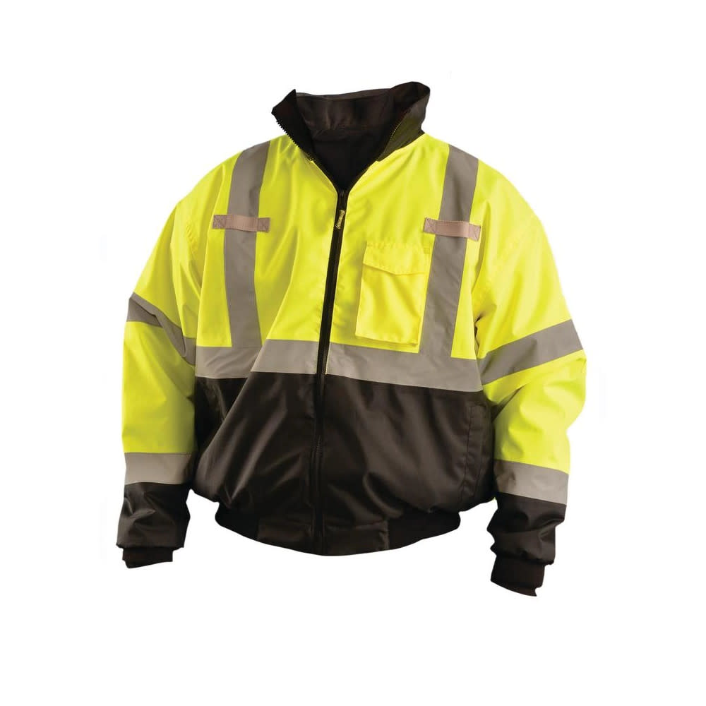 Occunomix Hi-Vis Yellow Value Black Bottom 2-in-1 Bomber Jacket 5X - Flockneti