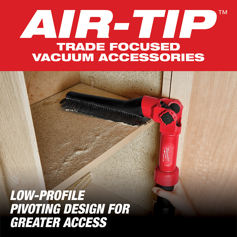 Milwaukee AIR-TIP Low-Profile Pivoting Brush Tool - Flockneti
