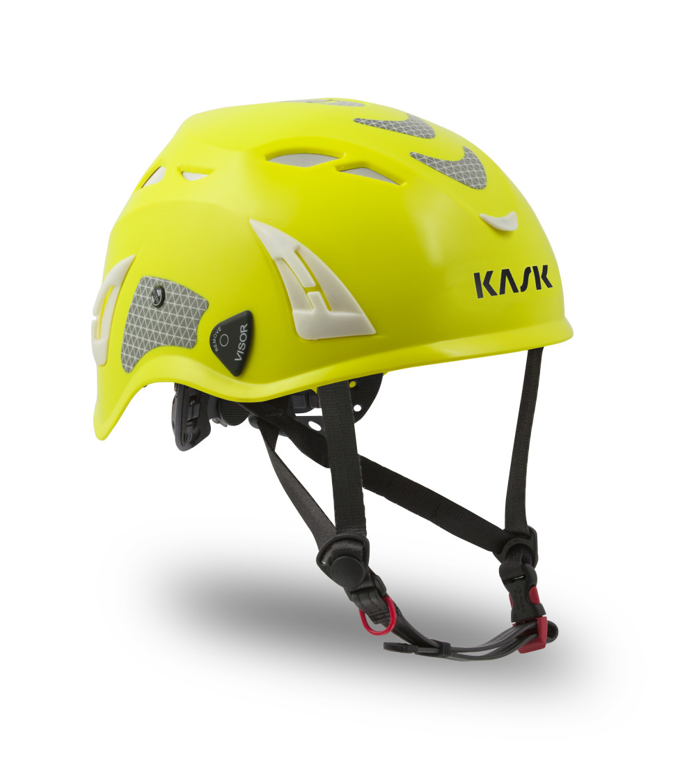 KASK America SUPERPLASMA HD HI VIZ Ventilated Work/Rescue Helmet – Yellow Fluo - Flockneti