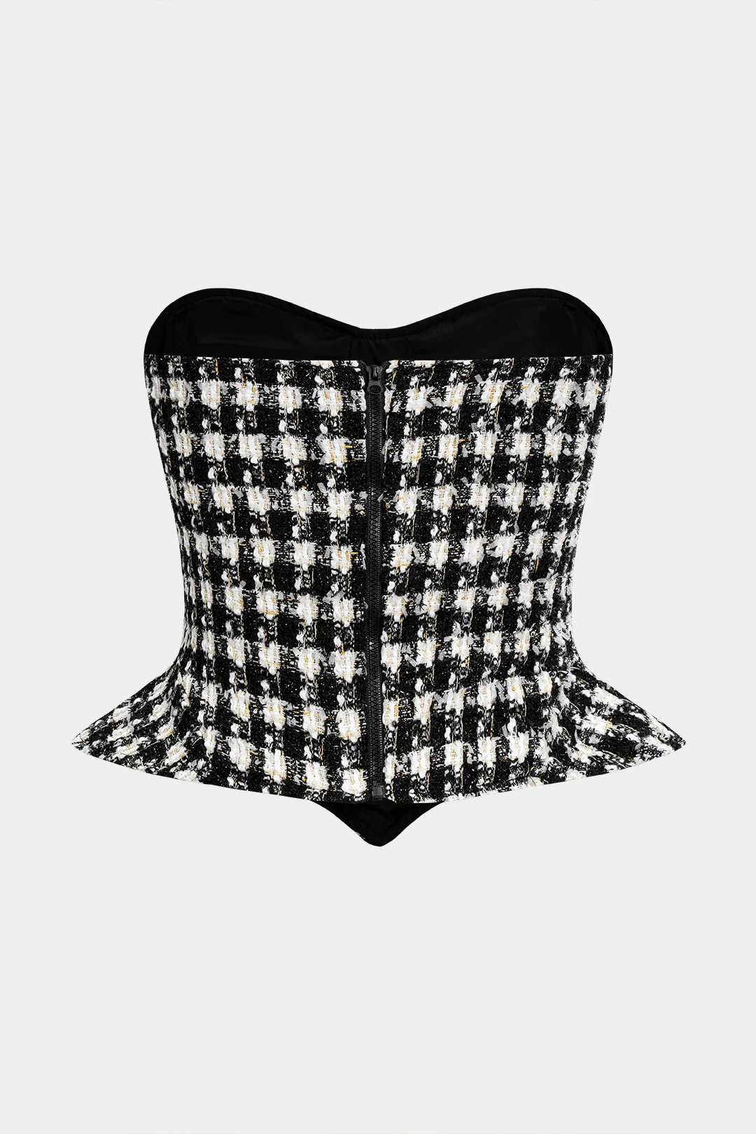 Zipper Strapless Tube Top - Flockneti