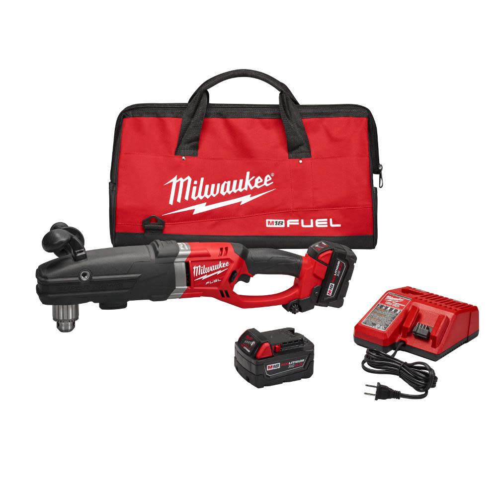 Milwaukee M18 FUEL Super Hawg 1/2 In. Right Angle Drill Kit - Flockneti