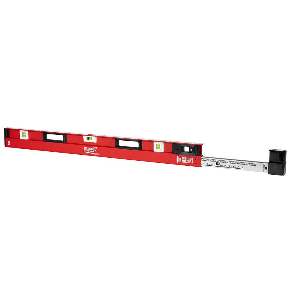 Milwaukee 48 in. to 78 in. REDSTICK Magnetic Expandable Level - Flockneti