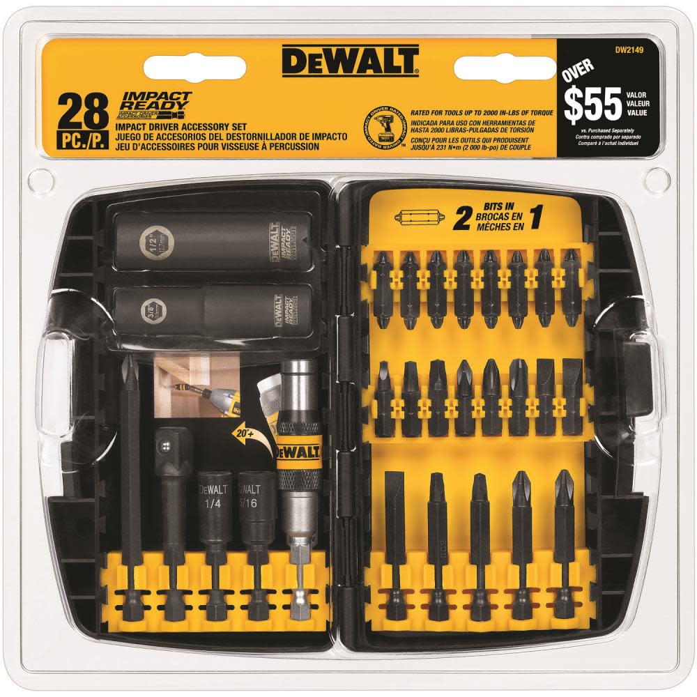 DEWALT 28 Pc Impact Driver Accessory Set (DW2149) - Flockneti