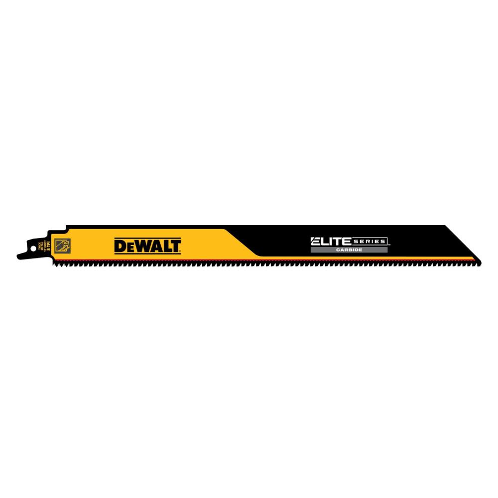 DEWALT ELITE SERIES Reciprocating Saw Blade 1pk Carbide Tipped 12″ 8 TPI Metal Cutting - Flockneti