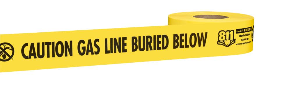 Empire Level SHIELDTEC® Standard Non, Detectable Tape, Gas Line - Flockneti