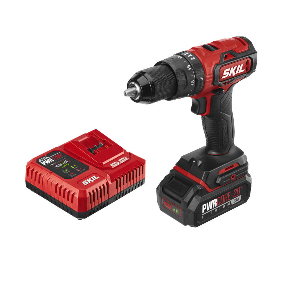 SKIL PWRCORE 20 Brushless 20V Drill Driver & Impact Driver Kit - Flockneti