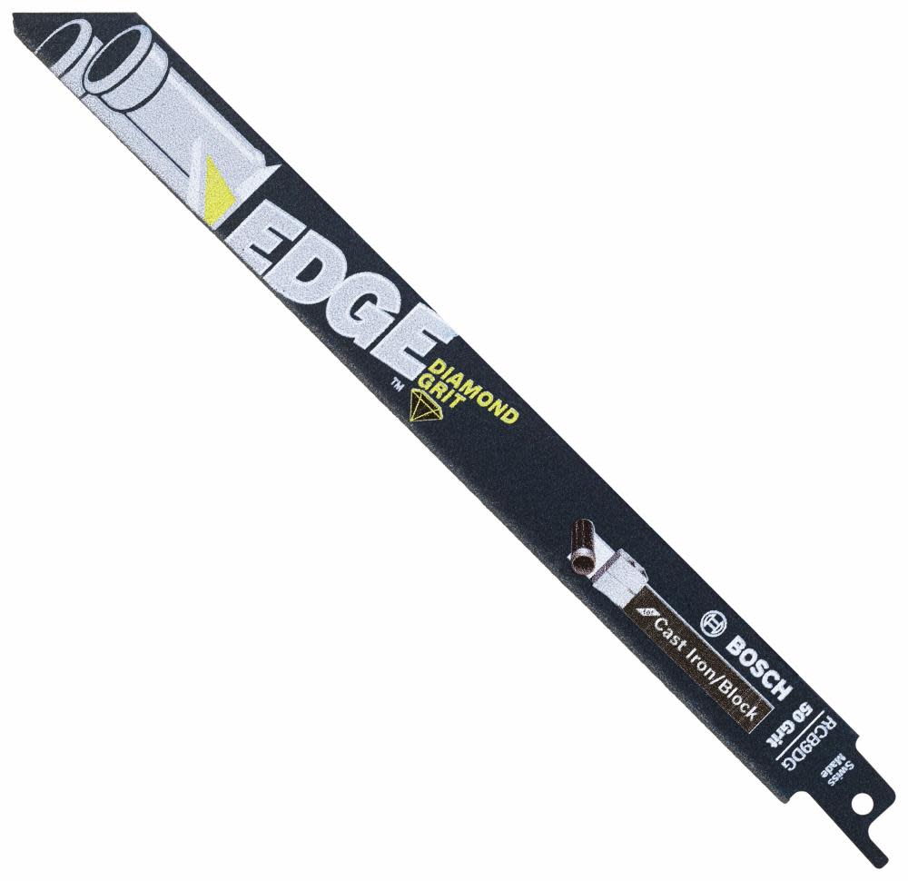 Bosch 9 In. 50 Grit Diamond-Grit Edge Reciprocating Saw Blade for Cast Iron/Block - Flockneti