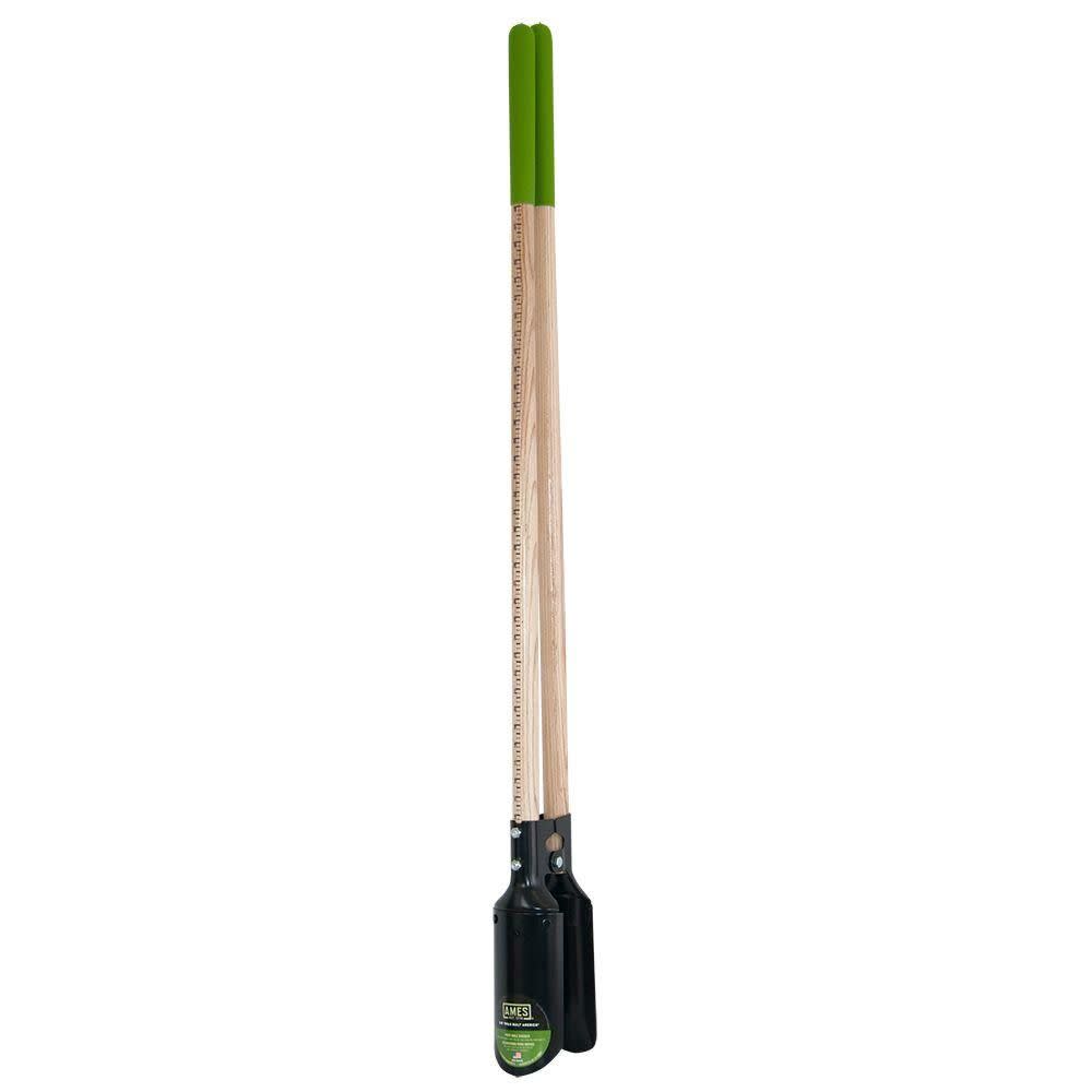 Ames 58.75 in. Post Hole Digger with Ruler and Wood Handle - Flockneti