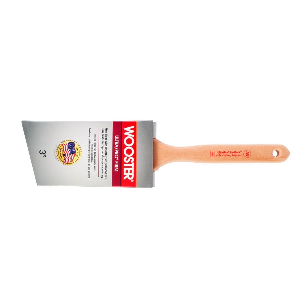 Wooster 3″ Ultra/Pro Firm Lindbeck Angle Sash Nylon/Polyester Paintbrush - Flockneti
