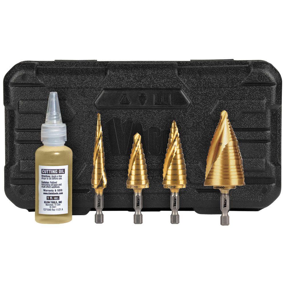 Klein Tools All Purpose Step Bit Kit 4pc - Flockneti