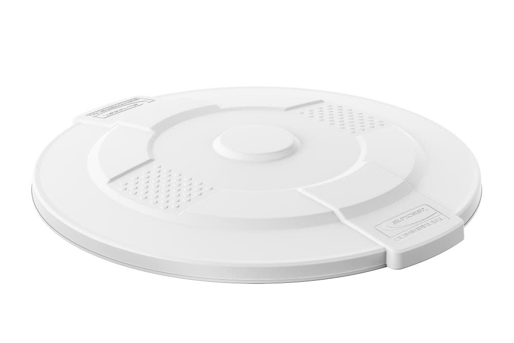 Suncast Plastic Utility Trash Lid – 55 Gallon White - Flockneti