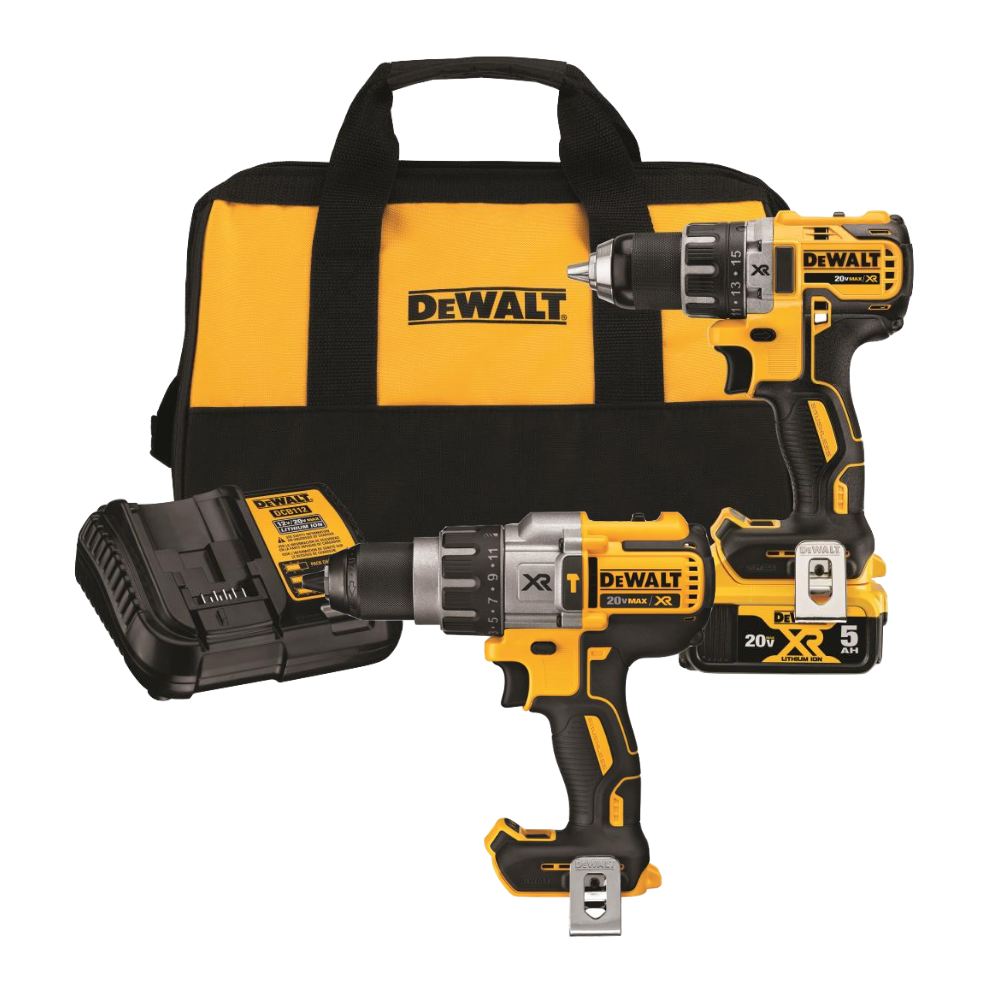 DEWALT 20V MAX 2pc Cordless Combo Kit Drill Driver Hammer Drill - Flockneti