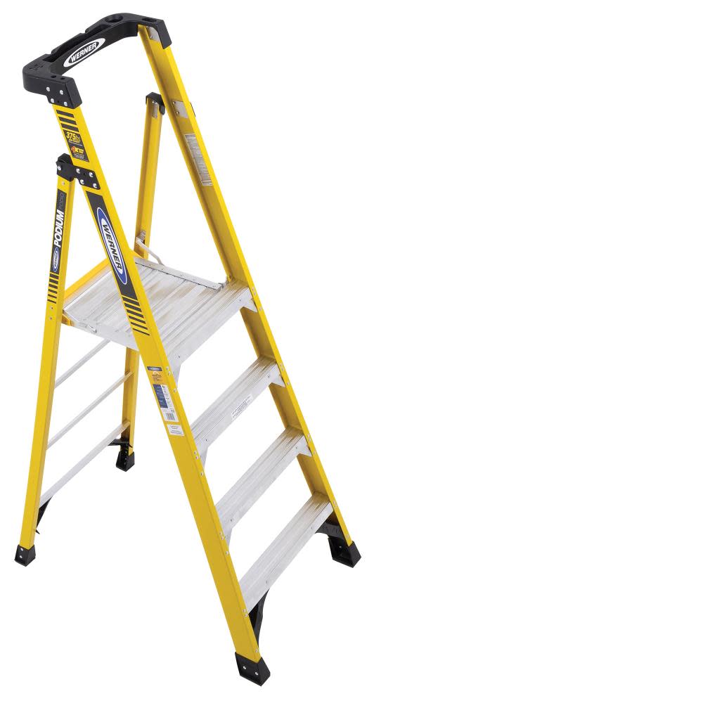 Werner Podium 4-ft Fiberglass 375-lb Type IAA Step Ladder - Flockneti