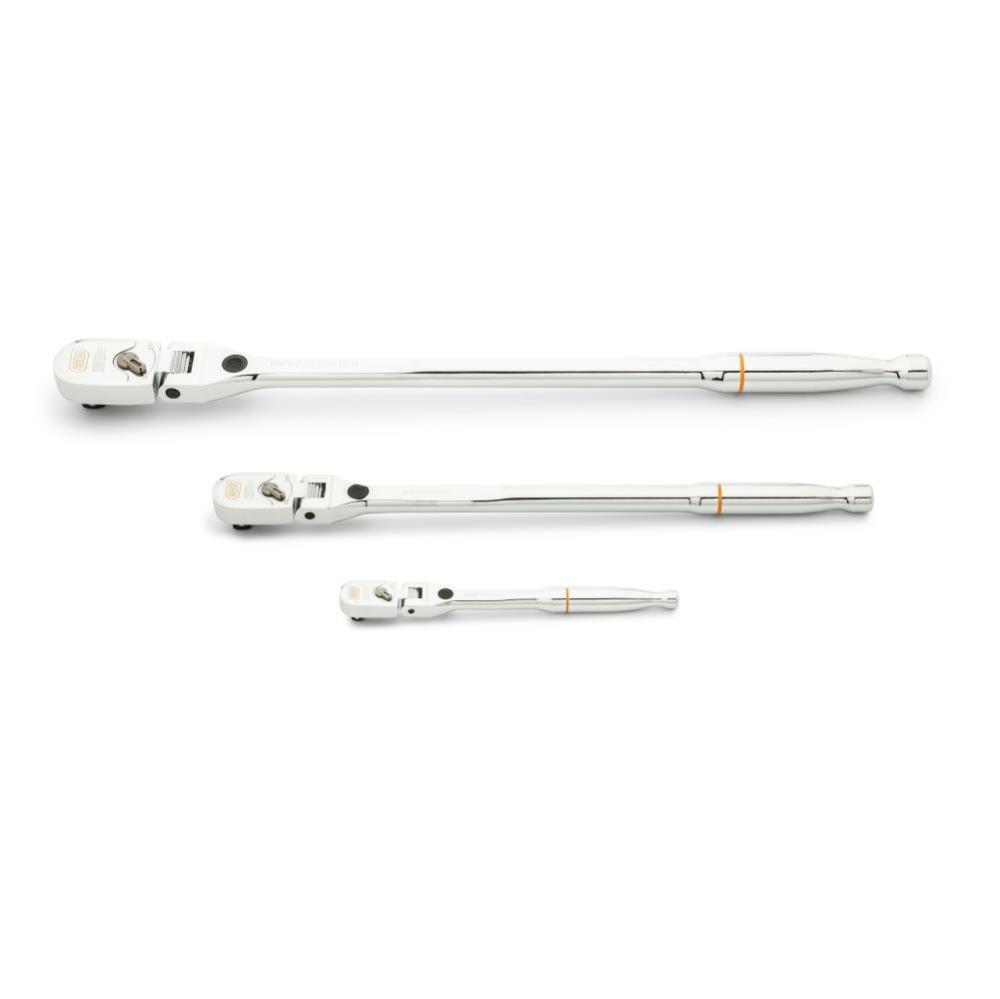 GEARWRENCH Ratchet Set 1/4″ 3/8″ 1/2″ Drive 120XP Locking Flex Head 3pc - Flockneti