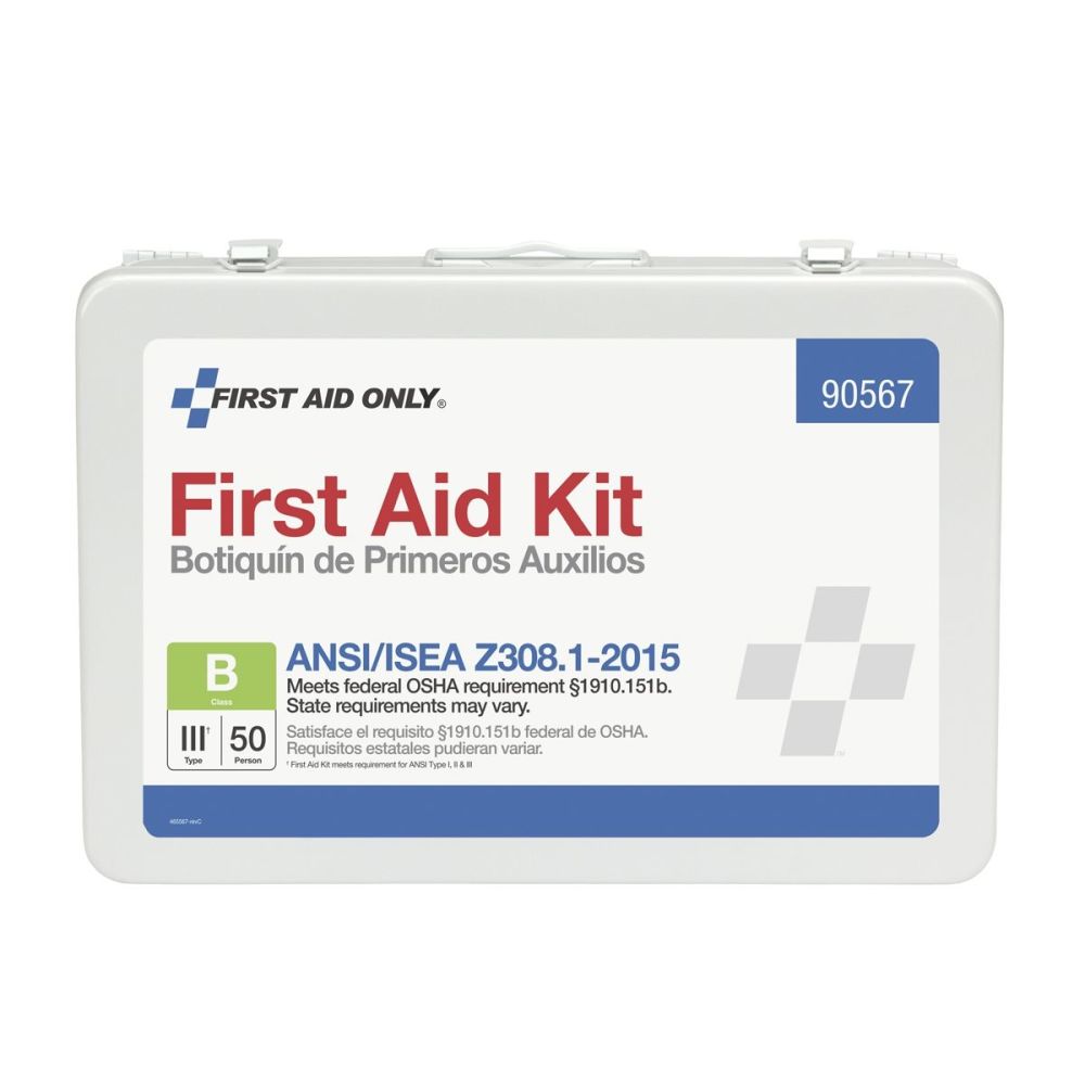 First Aid Only First Aid Kit 50 Person Bulk Metal Case ANSI A - Flockneti