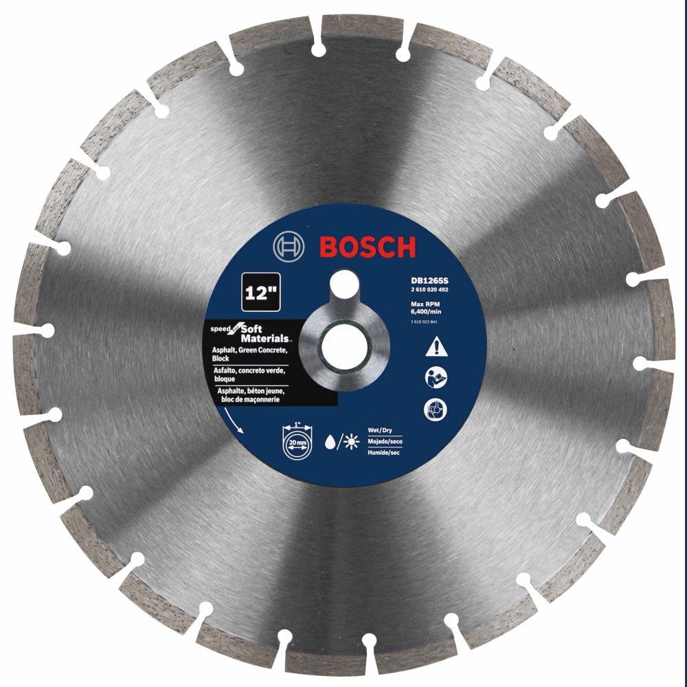 Bosch 12″ Standard Segmented Rim Diamond Blade for Soft Materials - Flockneti