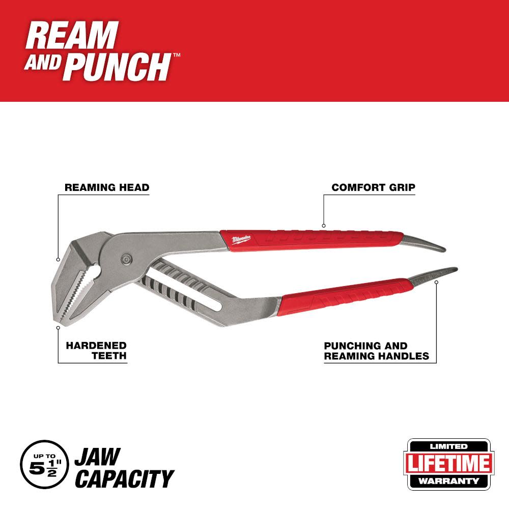 Milwaukee 20 In. Straight-Jaw Pliers - Flockneti