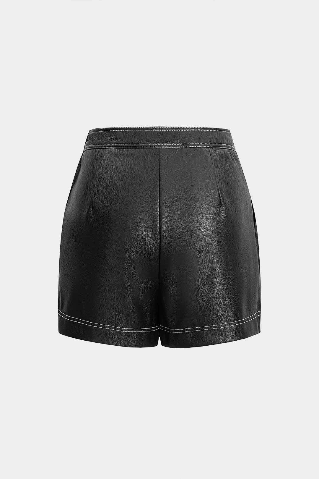 Faux Leather High Waist Skort - Flockneti