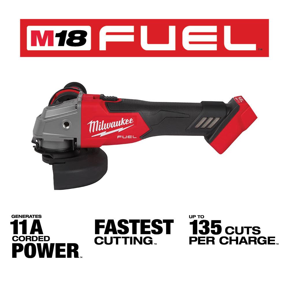 Milwaukee M18 FUEL 4 1/2″/5″ Grinder Slide Switch Lock On Reconditioned - Flockneti