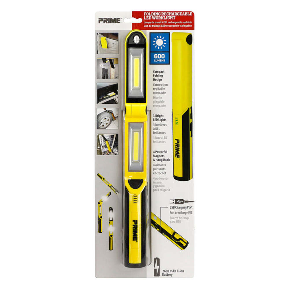 Prime LED Folding Work Light 600 Lumen Rechargeable - Flockneti