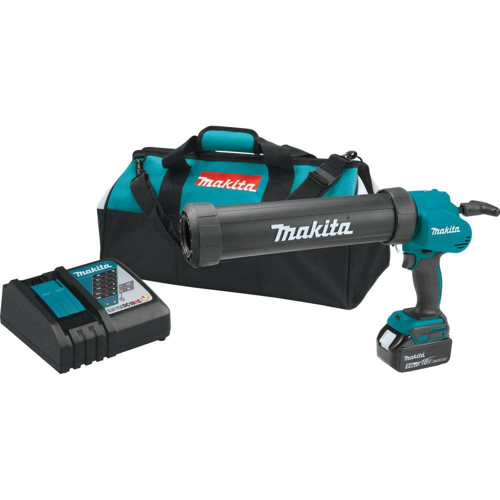 Makita LXT 18 Volt Lithium-Ion 29 oz Cordless Caulk and Adhesive Kit 5.0 Ah - Flockneti
