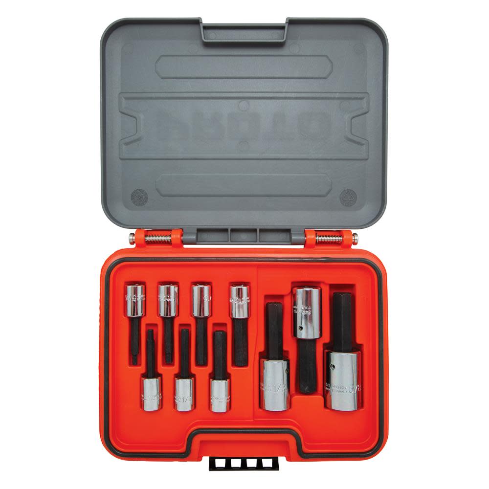 Proto Socket Set 3/8 & 1/2 DR 10pc SAE HEX - Flockneti