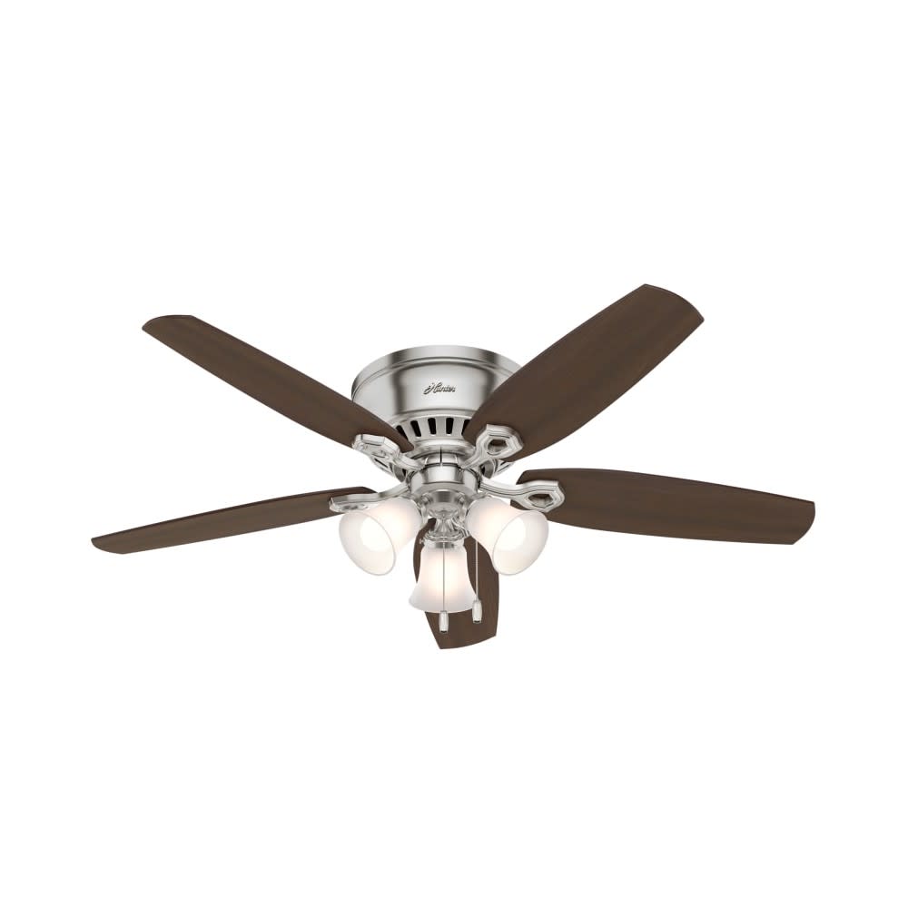 Hunter Fan Builder Ceiling Fan 52″ Brushed Nickel Brazilian Cherry - Flockneti