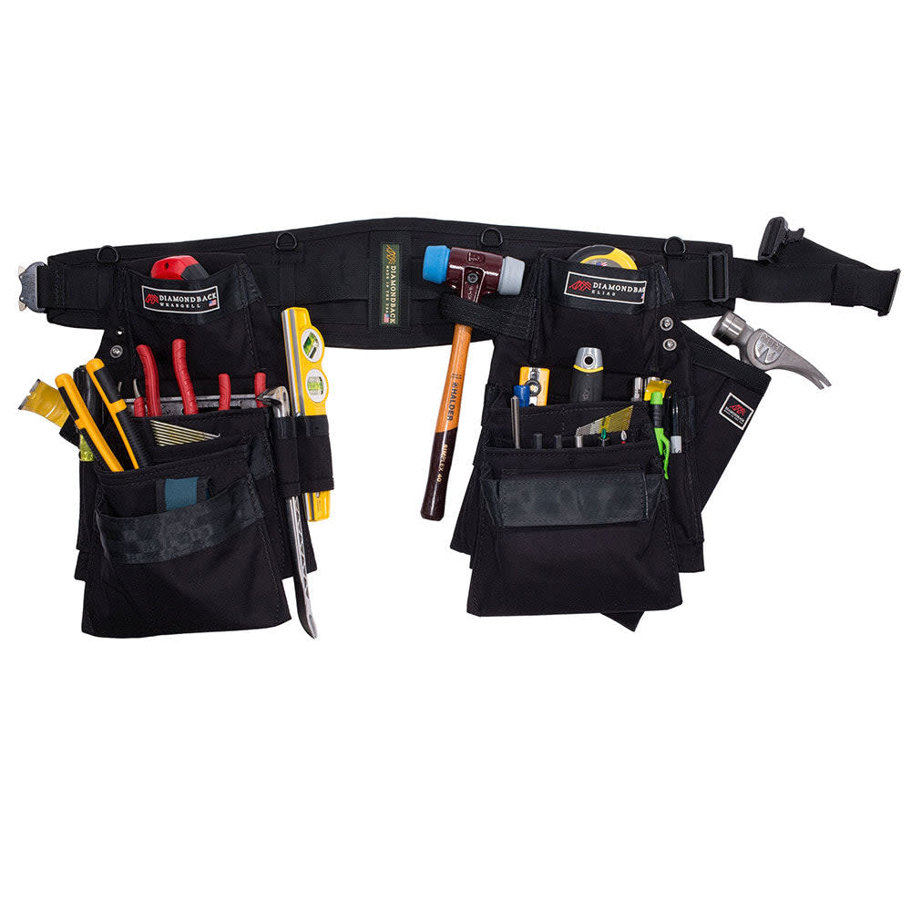 Diamondback Toolbelts Black Right Handed Large Denali 2.0 Tool Belt System - Flockneti