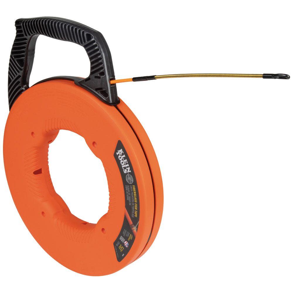 Klein Tools 50′ Fiberglass Fish Tape w/ Leader - Flockneti