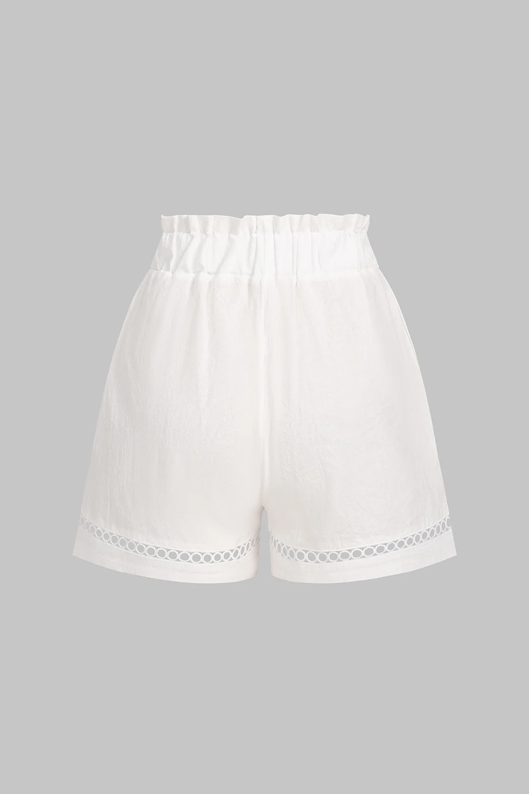 Hollow Out Drawstring Ruched Pocket Shorts - Flockneti