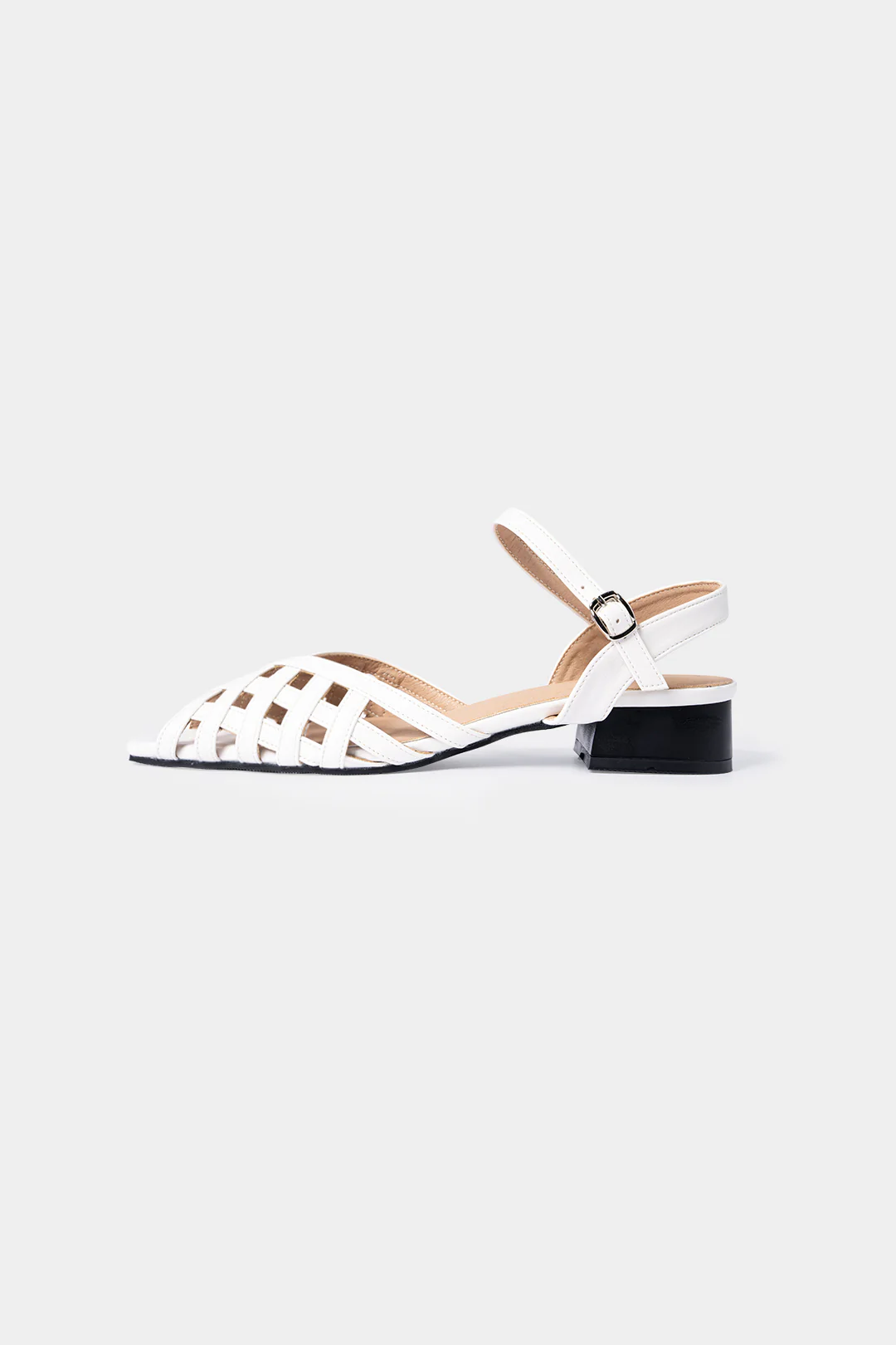 Woven Hollowed Square Sandals - Flockneti