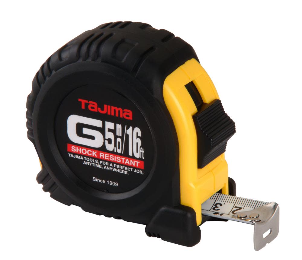 Tajima 16 Ft. or 5 m x 1 In. Steel Blade Tape Measure - Flockneti
