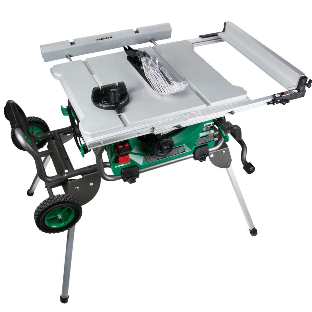 Metabo HPT 10″ Jobsite Table Saw with Fold Roll Stand - Flockneti