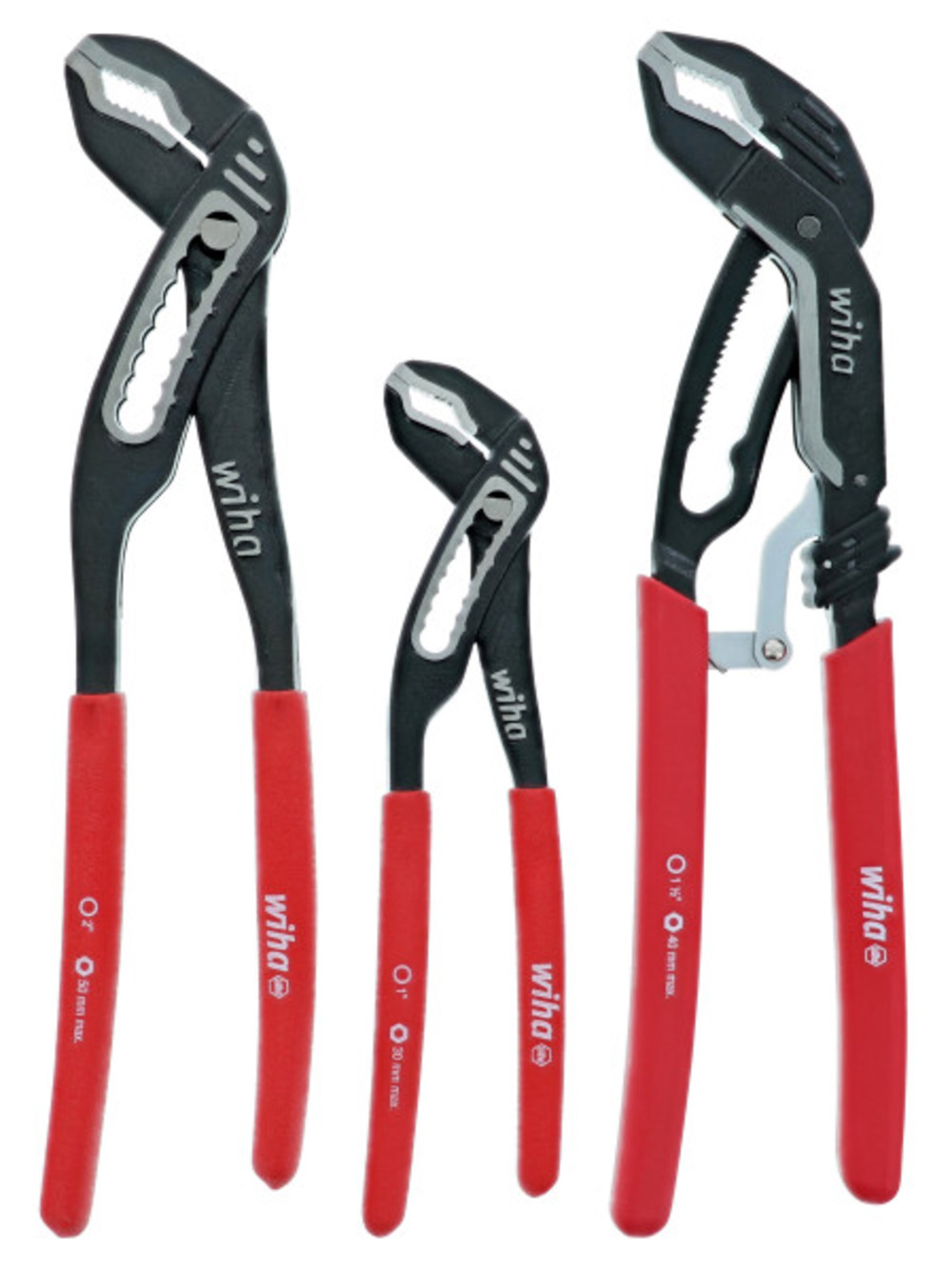 Wiha Classic Grip V Jaw Tongue and Groove Pliers Tray Set 3pc - Flockneti