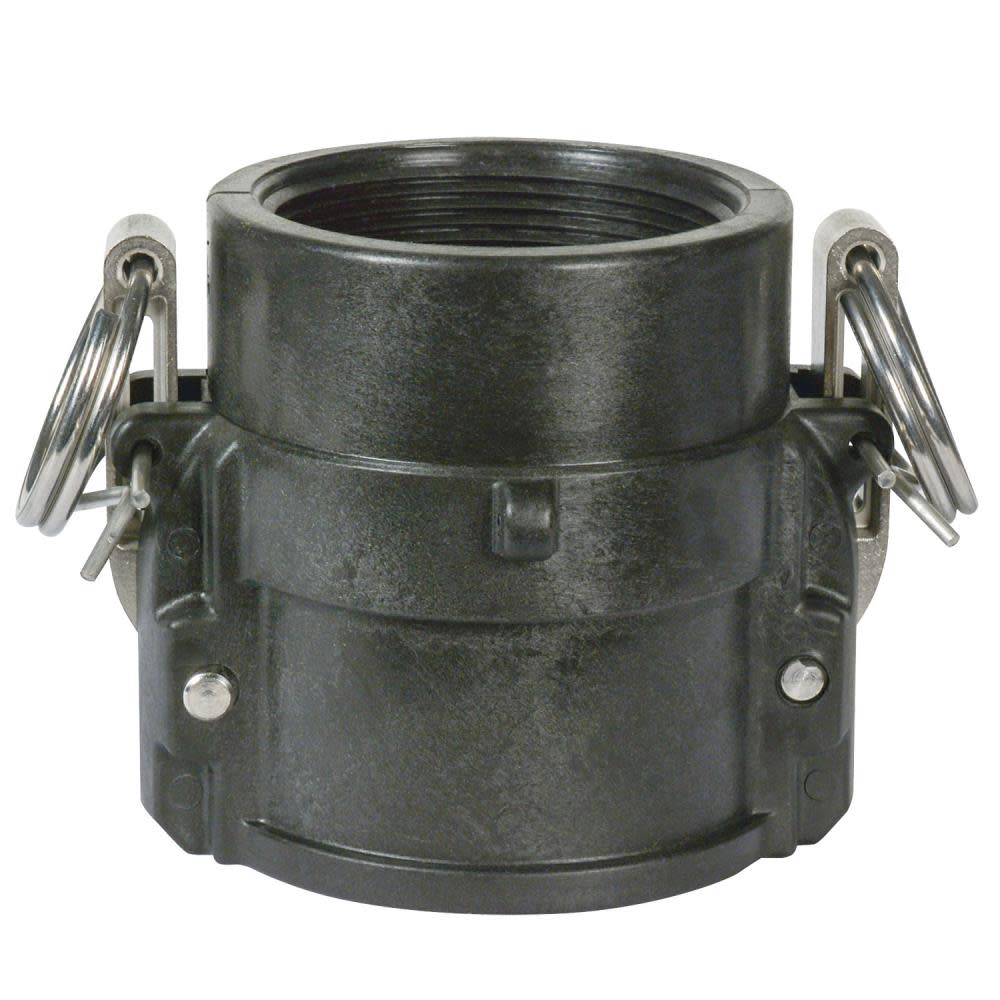 Apache Hose 2 In. Part D Female Poly Cam & Groove Adapter - Flockneti