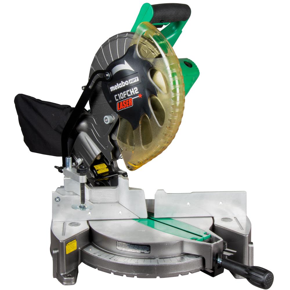 Metabo HPT Compound Miter Saw 10″ with Laser Marker C10FCH2SM - Flockneti