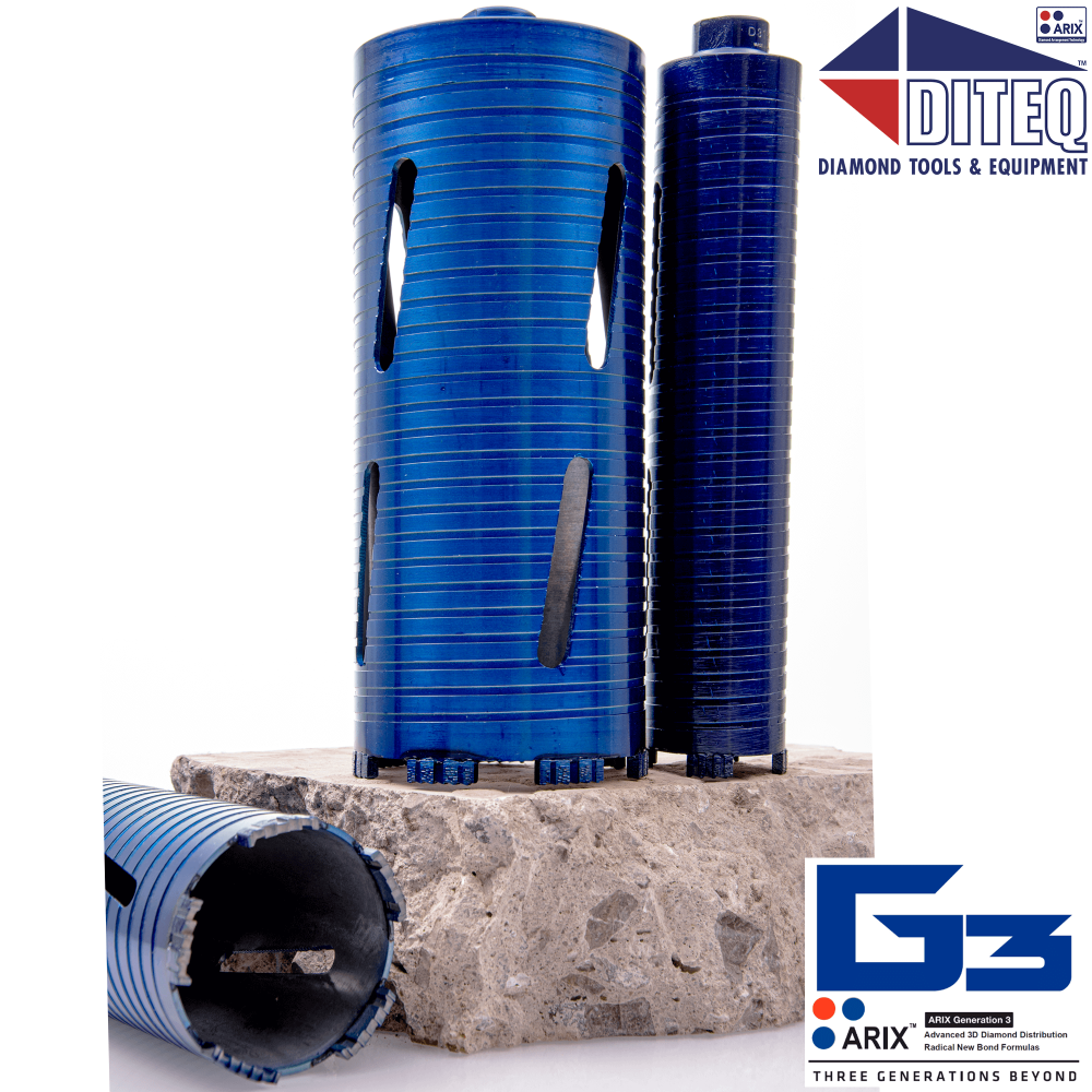 Diteq 6″ C-34 Arix Dry Core Bits - Flockneti