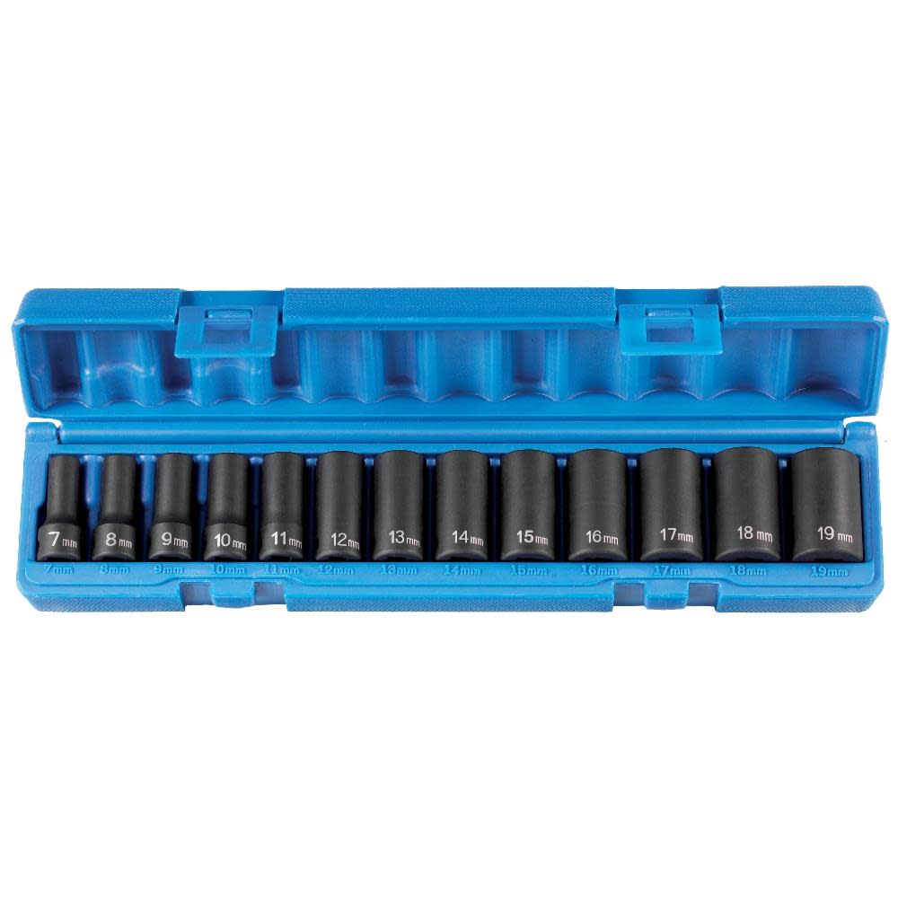 Grey Pneumatic 3/8″ Drive 13 Piece Semi-Deep Metric Set - Flockneti