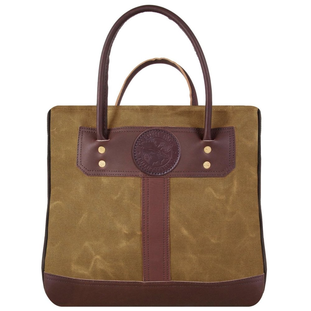 Duluth Pack 24 Liters Capacity Waxed Khaki Sportsman’s Tote - Flockneti