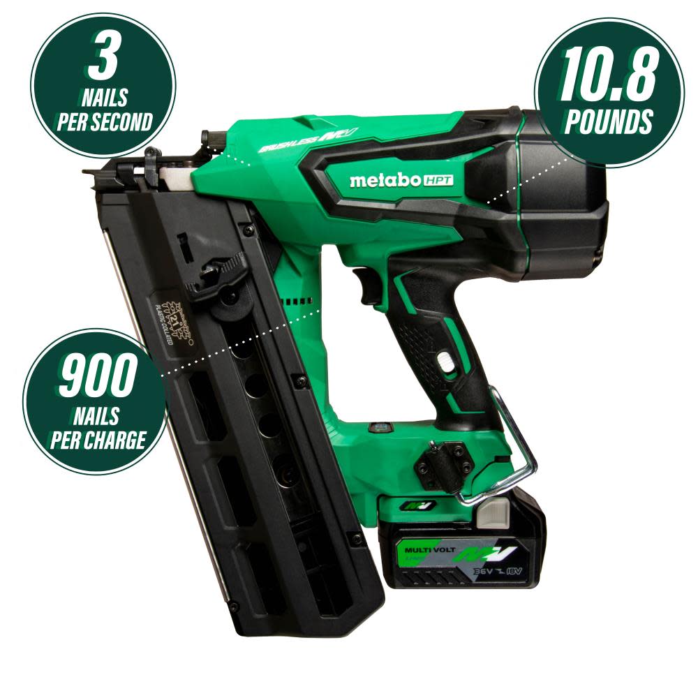 Metabo HPT MultiV Framing Nailer Kit - Flockneti