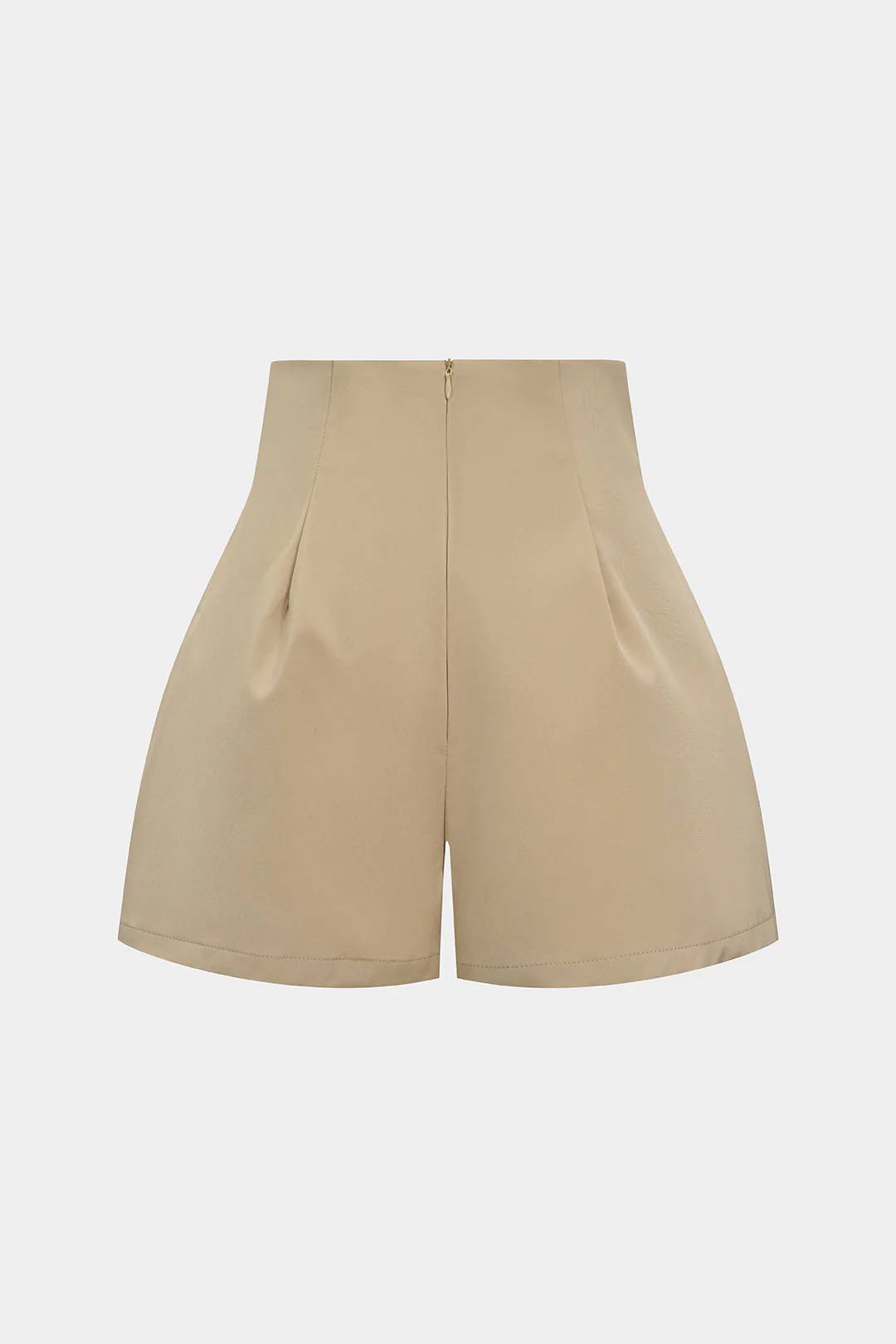 High Waist Ruched Zipper Shorts - Flockneti