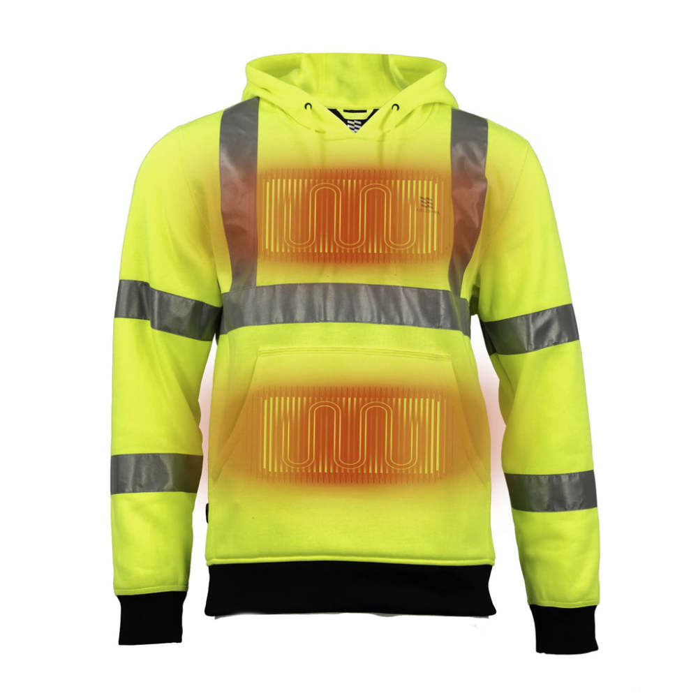 Mobile Warming Hi-Viz Phase Pullover Hoodie Mens Hi-Viz Medium - Flockneti