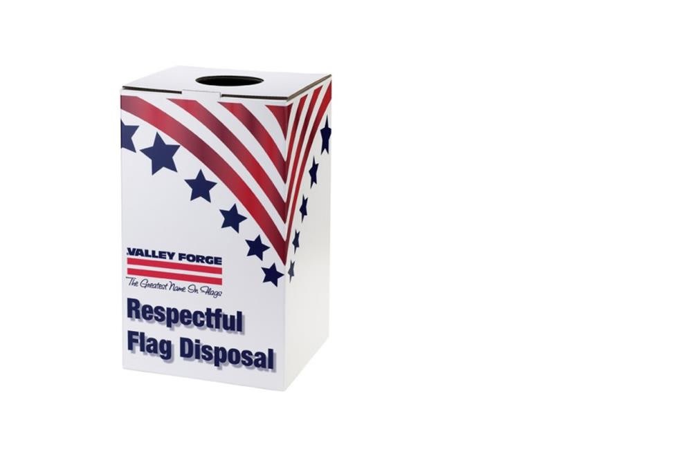 Valley Forge Flag 12.5 In. Width x 22 In. Height x 14 Depth In. Flag Disposal Box - Flockneti